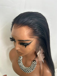 Chinalacewig Natural Lagos Hairline Body Wave13x6 HD Lace Front Wig Human Hair No Glue Needed CF07