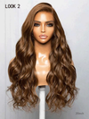 Chinalacewig High Quality Human Hair Wigs HD Lace Brown Highlights Wig CH01