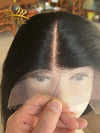 New Year Sale Chinalacewig Silk Straight 13X6 Human Hair Lace Wigs With Bleached Knots TF03