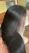 New Year Sale Chinalacewig Long Layered Yaki Straight 13X6 Human Hair Lace Wigs With Bleached Knots TF011