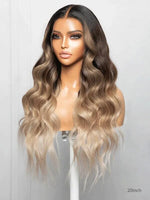 Chinalacewig Ombre Lace Wig With Dark Roots Human Hair Glueles CH02