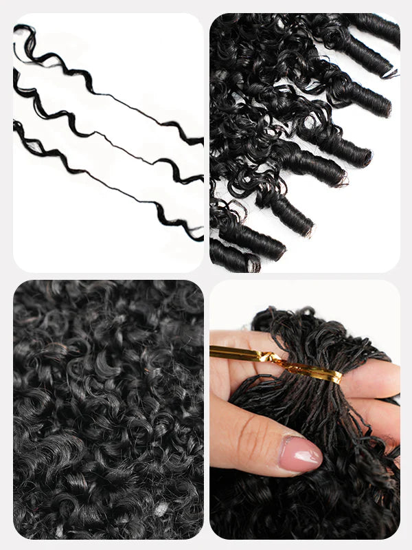 Pre Separated Burmese Curl Human Hair Crochet Hair Extensions for Protective Styles | ChinaLaceWig