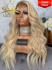 Transparent Lace Ombre Blonde Color 150% Density Body Wave Lace Front Wigs CF434
