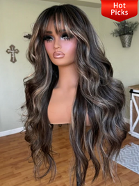 Undetecable Real HD Lace Body Wave Highlight Color Lace Front Human Hair Wig NCF71