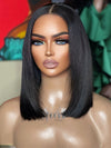 Cinalacewig glueless 8x6 royal 007 lace wig natural color bob cut 100% virgin human hair wig for black women