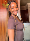 Chinalacewig Beyoncé Honey Blonde Knotless Braid Wig Swiss Full Lace with Human Hair Roots