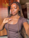 Chinalacewig Beyoncé Honey Blonde Knotless Braid Wig Swiss Full Lace with Human Hair Roots
