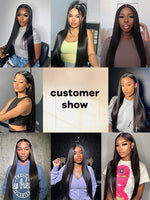 New Year Sale Chinalacewig Silk Straight 13X6 Human Hair Lace Wigs With Bleached Knots TF08