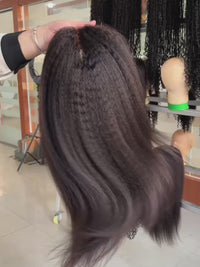 ChinaLaceWig Kinky Straight 360 HD Lace Frontal Human Hair Wig CF151
