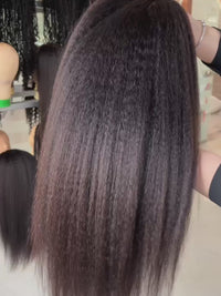 ChinaLaceWig Kinky Straight 360 HD Lace Frontal Human Hair Wig CF151