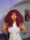 Chinalacewig Transparent Lace Burgundy Deep Curly 13X6 Lace Front Wigs NCF65