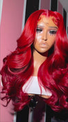 Chinalacewig Red Customized Wig Glueless Lace Wigs CUS01