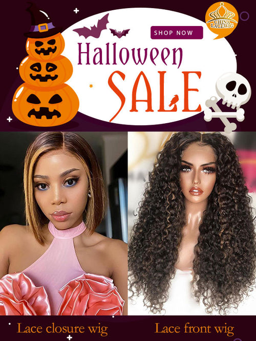 Halloween Sale Curly Lace Wigs Highlight Color 150% Lace Front Wigs CF487