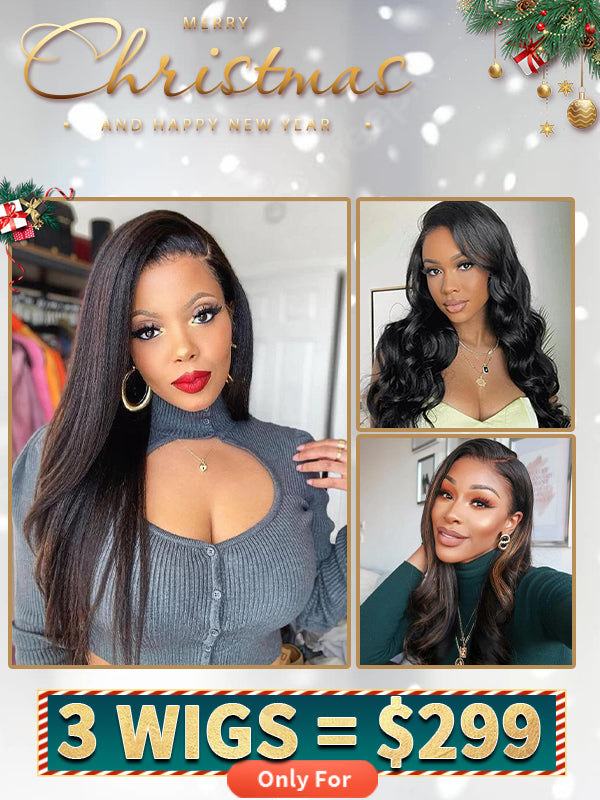 Chinalacewig Christmas Sale 3 Wigs $299 Body Wave 13x4 Lace Frontal Wigs CD07