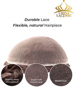 Mens Toupee 8"x 10" French Lace Mens Hairpiece Toupee For Men HD105