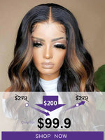 Flash Sale Highlight Color Body Wave Transparent 13x4 Lace Front Wig  FS01