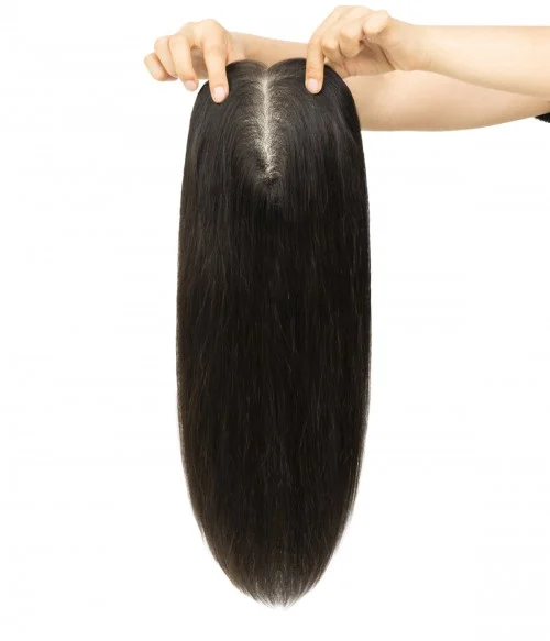 7.5"x 7.5" Aura Skin Part Middle Part Remy Human Hair Topper Toupee For Women T02