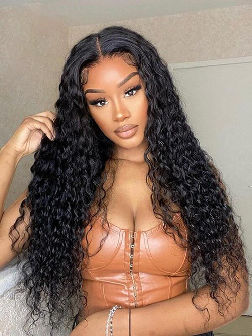 Chinalacewig Christmas Sale Natural Color Curly 13x6 Lace Front Wig  FS02