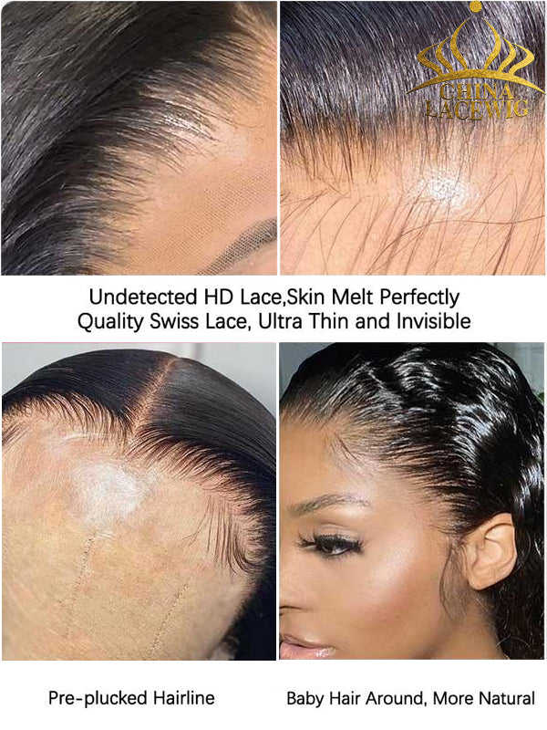 Undetectable HD Lace Body Wave Lace Front Wig With Pre-plucked Hairline CF035Chinalacewig Brown Color Body Wave Undetectable HD Lace Front Wig With Pre-plucked Hairline CF93
