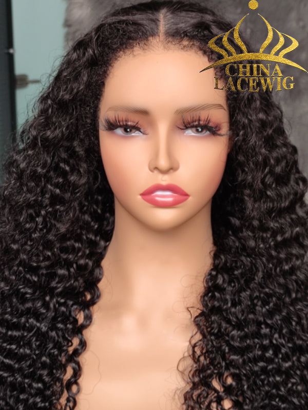 Chinalacewig Type 4C Edges Natural Hairline Undetectable Curly Wig CS06