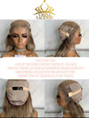 Chinalacewig Custom Wig Lace Frontal Dark Ash Root With Lowlight Bleached Knots Human Virgin Hair C04Chinalacewig Custom Wig Lace Frontal Blonde Color Bleached Knots Human Virgin Hair C05