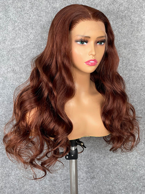 Chinalacewig 30A Custom Color 13x6 Lace Frontal Wig Bleached Knots Human Virgin Hair C011