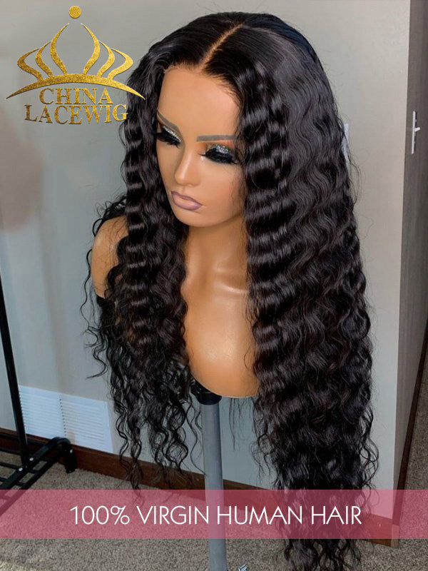 Chinalacewig 9A Virgin Hair 360 Undetectable Dream Swiss Lace Curly Wig Pre-plucked Hairline NCF172