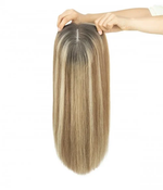 7"x 8" Courtney Mono Part Left Part Remy Human Hair Topper Toupee For Women T01