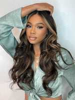 Chinalacewig Anniversary Sale Highlight Color Body Wave 13x4 HD Invisible Lace Front Wig ANS01