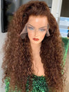 Chinalacewig Black Friday Flash Sale Brown 150% Density Thick Curly 360 Lace Wig BF03