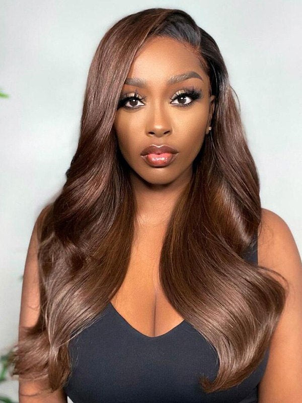 Chinalacewig Body Wave Ombre Color 13x6 HD Lace Front Human Hair Wigs 150% CF191