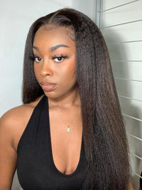 ChinaLaceWig Kinky Straight 360 HD Lace Frontal Human Hair Wig CF151