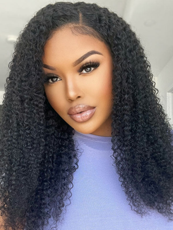 chinalacewig Best Virgin Human Hair Black Color Afro Curl 13×6 HD Lace Wig For Woman NCF89china lace wigs  shop human hair wigs wigs for women