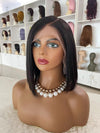 Chinalacewig 100% Human Virgin Hair Short Bob Style C-part Lace Front Wigs CF552 one length short hair styles