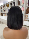 Chinalacewig 100% Human Virgin Hair Short Bob Style C-part Lace Front Wigs CF552 one length short hair styles