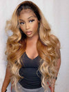 Chinalacewig 2022 New Year Sale Ombre Blonde Color Body Wave Virgin Human Hair 360 HD Lace Wigs CF230