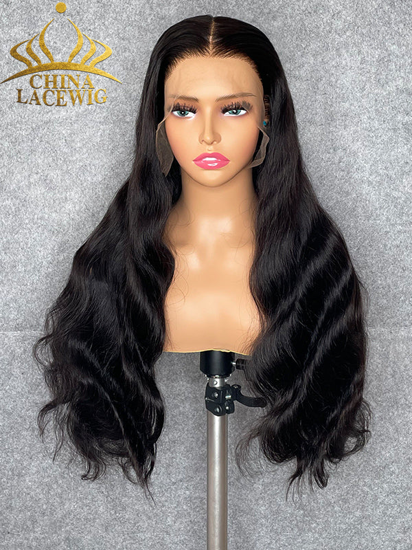 Chinalacewig 30A Custom Wig 13x6 Lace Frontal Wig Bleached Knots Human Virgin Hair C017