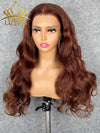 Chinalacewig 30A Custom Color 13x6 Lace Frontal Wig Bleached Knots Human Virgin Hair C011