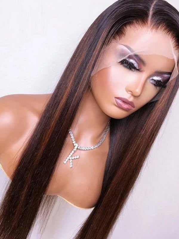 Chinalacewig 9A Grade Virgin Human Hair Sliky Straight Undetectable HD Full Lace Wigs NCF99