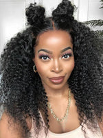 Chinalacewig Best Undetectable Invisible 360 HD Lace Frontal Wigs Curly CF115