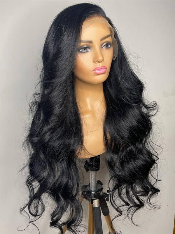 Chinalacewig Body Wave 13x6 Transparent Lace Front Wigs With Pre-Plucked Natural Hairline CF041