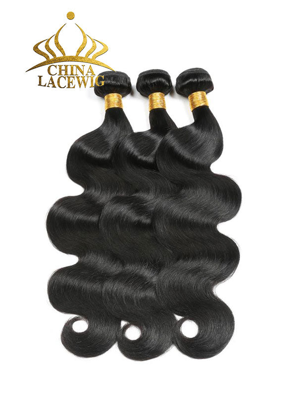 Chinalacewig Brazilian Hair Bundles With 134 HD Frontal 100% Human Hair Body Wave Weave Hair Extension CF411