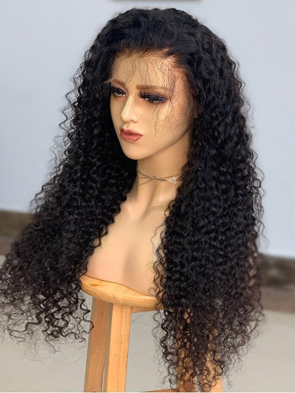 Chinalacewig Brazilian Virgin Hair 9A Grade Human Hair Undetectable Full HD Lace Curly Wigs NCF102