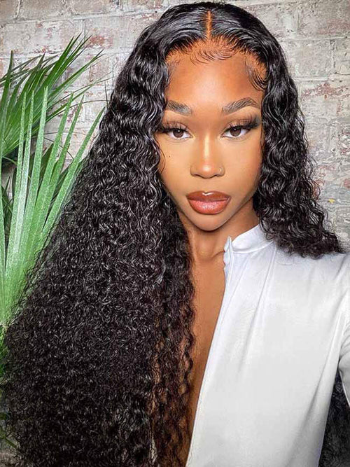 Chinalacewig Brazilian Virgin Hair 9A Grade Human Hair Undetectable Full HD Lace Curly Wigs NCF102