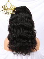 Chinalacewig Custom Color Brazilian Virgin Human Hair Body Wave Full Lace Wig CF409