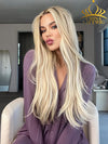 Chinalacewig Custom Wig Lace Frontal Blonde Color Bleached Knots Human Virgin Hair C05