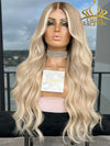 Chinalacewig Custom Wig Lace Frontal Blonde Color Bleached Knots Human Virgin Hair C09