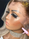Chinalacewig Custom Wig Lace Frontal Blonde Color Bleached Knots Human Virgin Hair C09