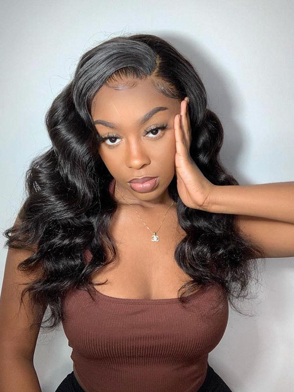 Chinalacewig Glueless Full HD Lace Natural Wave Wig With Preplucked Hairline CF460