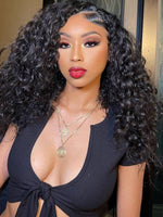 Chinalacewig HD Film Lace 13x6 Lace Front Wig Deep Curly Wigs With Bleached Knots CF281